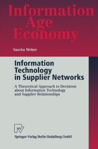 Titelbild: Information Technology in Supplier Networks 9783790813951