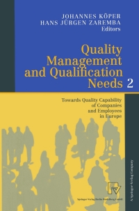 Imagen de portada: Quality Management and Qualification Needs 2 1st edition 9783790812626