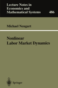 Cover image: Nonlinear Labor Market Dynamics 9783540672791