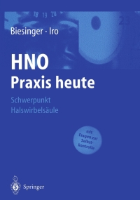 Cover image: Schwerpunkt Halswirbelsäule 1st edition 9783540006459