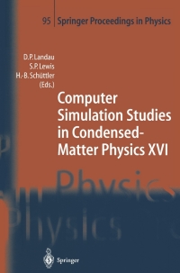 صورة الغلاف: Computer Simulation Studies in Condensed-Matter Physics XVI 1st edition 9783540200215
