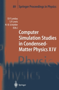 صورة الغلاف: Computer Simulation Studies in Condensed-Matter Physics XIV 1st edition 9783540428480