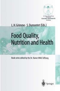 Imagen de portada: Food Quality, Nutrition and Health 1st edition 9783540659976