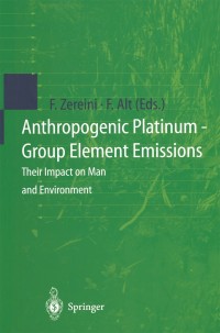 Cover image: Anthropogenic Platinum-Group Element Emissions 1st edition 9783540664727