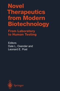 Omslagafbeelding: Novel Therapeutics from Modern Biotechnology 1st edition 9783540650256