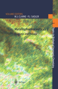 Cover image: Metallopharmaceuticals II 1st edition 9783540653080