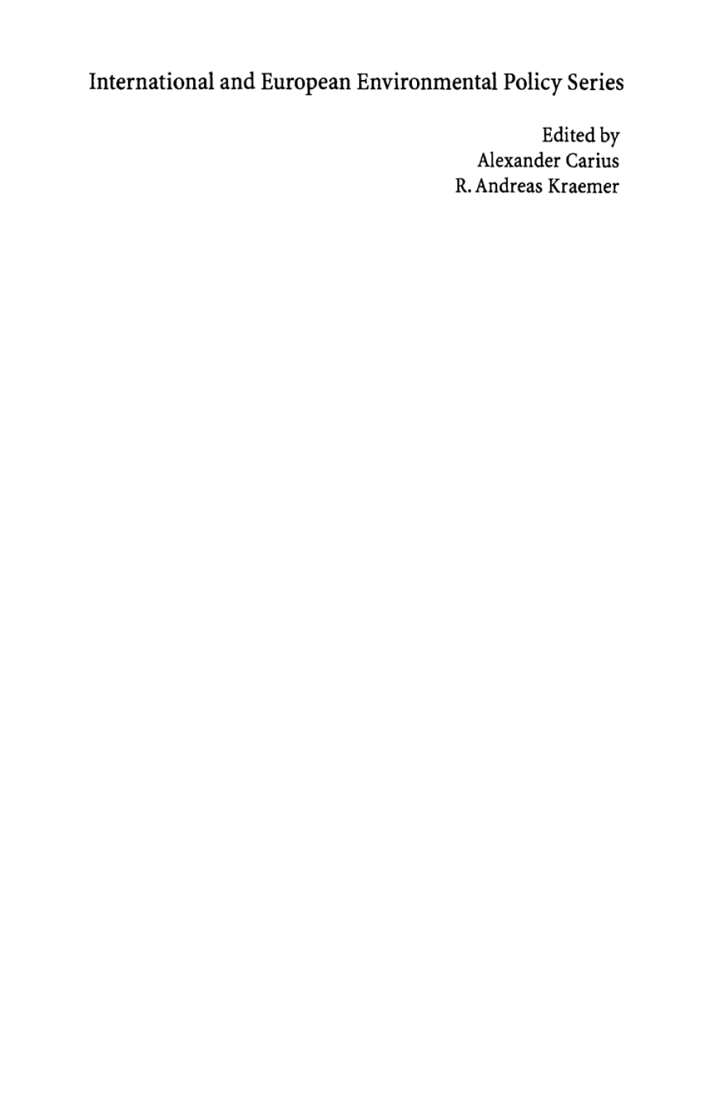 Environmental Change and Security A European Perspective 1st Edition