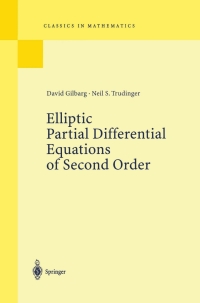 Cover image: Elliptic Partial Differential Equations of Second Order 2nd edition 9783540130253