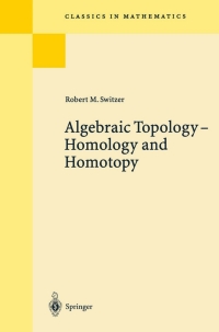 Cover image: Algebraic Topology - Homotopy and Homology 9783540067580