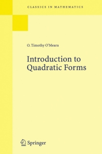 Imagen de portada: Introduction to Quadratic Forms 9783540029847
