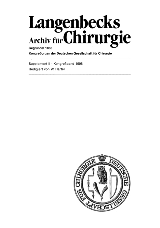 Cover image: Wahrung des Bestandes, Wandel und Fortschritt der Chirurgie 9783540616177