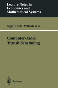 Cover image: Computer-Aided Transit Scheduling 1st edition 9783540657750