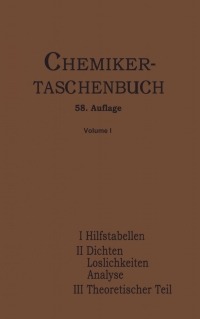 Cover image: Chemiker-Taschenbuch 58th edition 9783642892387