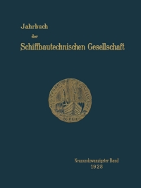 Imagen de portada: Jahrbuch der Schiffbautechnischen Gesellschaft 9783642901669