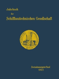 Imagen de portada: Jahrbuch der Schiffbautechnischen Gesellschaft 9783642901737