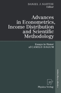 Imagen de portada: Advances in Econometrics, Income Distribution and Scientific Methodology 1st edition 9783790812268
