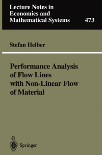 Titelbild: Performance Analysis of Flow Lines with Non-Linear Flow of Material 9783540659549