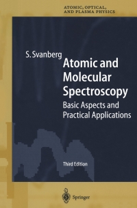 Cover image: Atomic and Molecular Spectroscopy 3rd edition 9783540674320