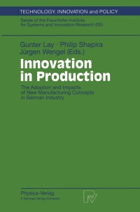 صورة الغلاف: Innovation in Production 1st edition 9783790811407