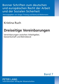 Cover image: Dreiseitige Vereinbarungen 1st edition 9783631600962