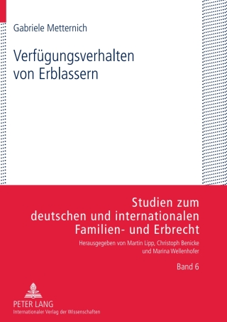 Titelbild: Verfuegungsverhalten von Erblassern 1st edition 9783631601464