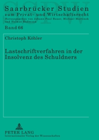 Cover image: Lastschriftverfahren in der Insolvenz des Schuldners 1st edition 9783631601617