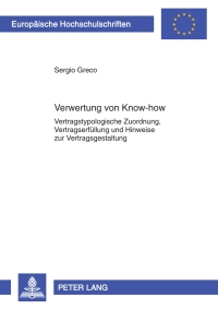 Cover image: Verwertung von Know-how 1st edition 9783631604595