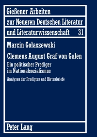 صورة الغلاف: Clemens August Graf von Galen 1st edition 9783631612286