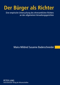 Cover image: Der Buerger als Richter 1st edition 9783631612088