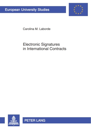 Cover image: Electronic Signatures in International Contracts 1st edition 9783631595367