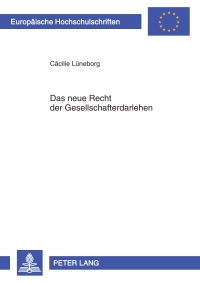 صورة الغلاف: Das neue Recht der Gesellschafterdarlehen 1st edition 9783631600634