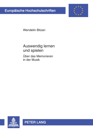 Cover image: Auswendig lernen und spielen 1st edition 9783631602447