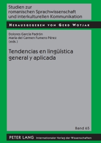 Cover image: Tendencias en lingueística general y aplicada 1st edition 9783631604113