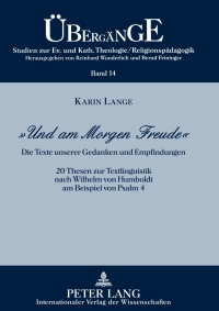 Immagine di copertina: «Und am Morgen Freude» 1st edition 9783631596807
