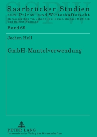 Cover image: GmbH-Mantelverwendung 1st edition 9783631609545