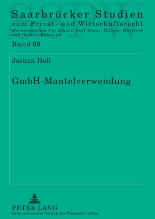 Imagen de portada: GmbH-Mantelverwendung 1st edition 9783631609545