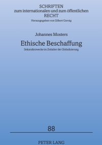 Cover image: Ethische Beschaffung 1st edition 9783631609583