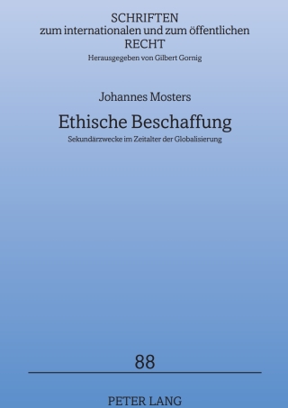 Cover image: Ethische Beschaffung 1st edition 9783631609583