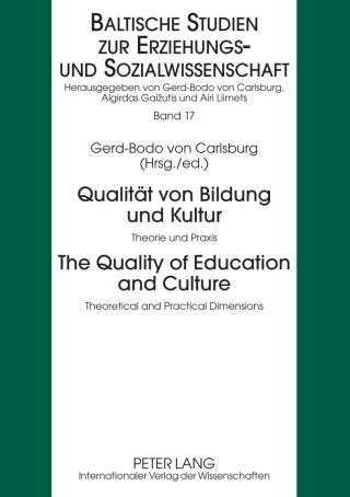 Cover image: Qualitaet von Bildung und Kultur- The Quality of Education and Culture 1st edition 9783631595855