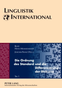 Cover image: Die Ordnung des Standard und die Differenzierung der Diskurse 1st edition 9783631599174