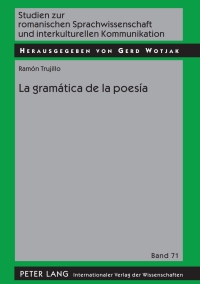 Imagen de portada: La gramática de la poesía 1st edition 9783631617076