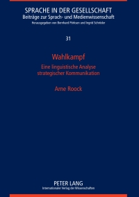 صورة الغلاف: Wahlkampf 1st edition 9783631617960