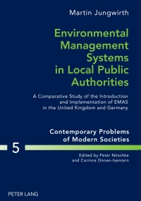 Cover image: Environmental Management Systems in Local Public Authorities 1st edition 9783631595312