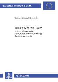 Cover image: Turning Wind into Power 1st edition 9783631615706
