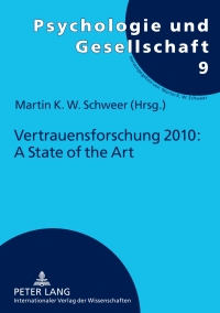 Cover image: Vertrauensforschung 2010: A State of the Art 1st edition 9783631579923