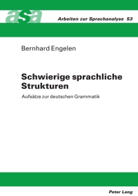 Imagen de portada: Schwierige sprachliche Strukturen 1st edition 9783631590935