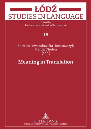 Immagine di copertina: Meaning in Translation 1st edition 9783631601051
