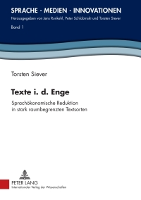Cover image: Texte i. d. Enge 1st edition 9783631605295
