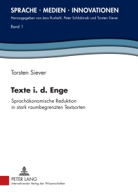 Imagen de portada: Texte i. d. Enge 1st edition 9783631605295