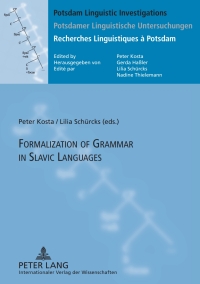 Cover image: Formalization of Grammar in Slavic Languages 1st edition 9783631618691